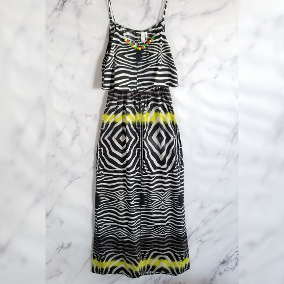 Line & Dot Zebra Popover Maxi Dress - Picture 1 of 15